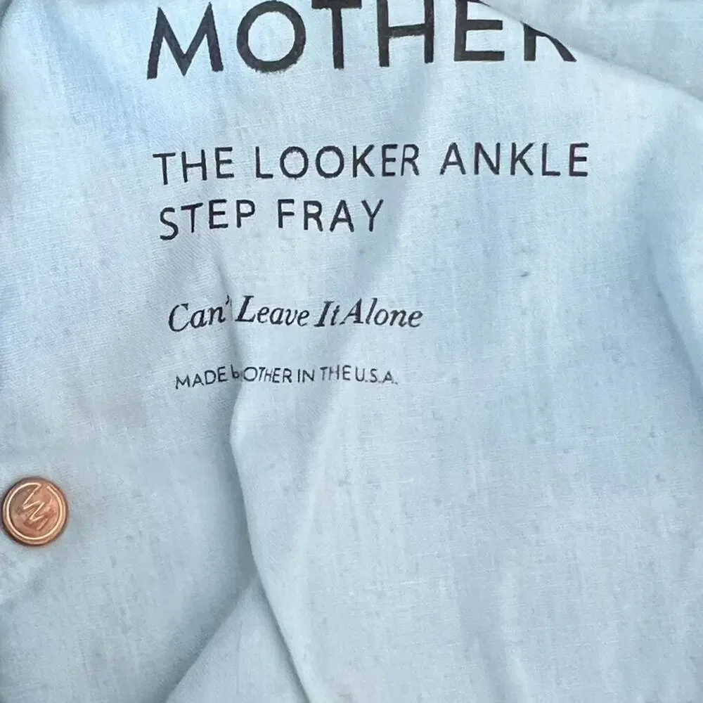 Mother Women's Size 27 The Looker Ankle Step Fray Jeans Can’t Leave It Alone